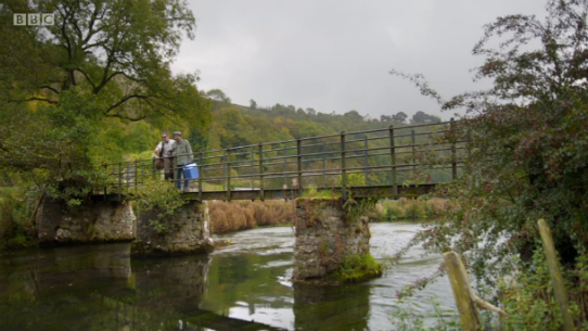 Whitehouse and Mortimer: Gone Fishing - Rainbow Trout - Derbyshire Wye - bridge close to Netherdale Farm