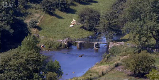The footbridge near Netherdale Farm in the Monsal valley