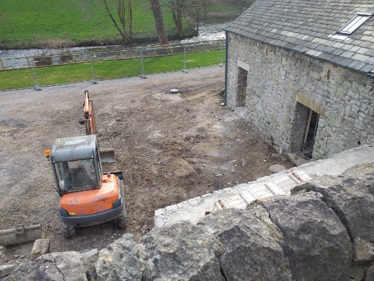Upperdale House, without its lean-to roof extension, in Monsal Valley