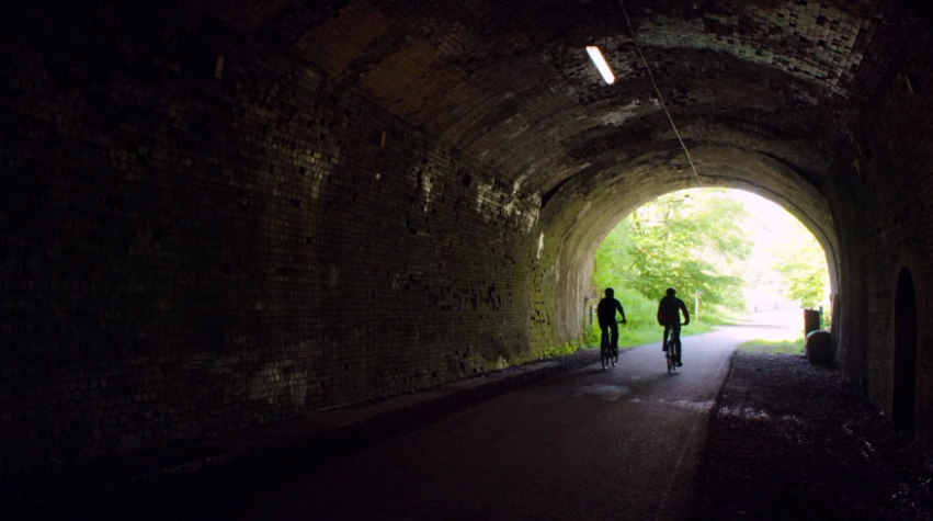 Emerging from the Headstock Tunnel onto the Monsal Viaduct