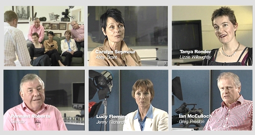 Scenes from the special features section of the Survivors series one DVD