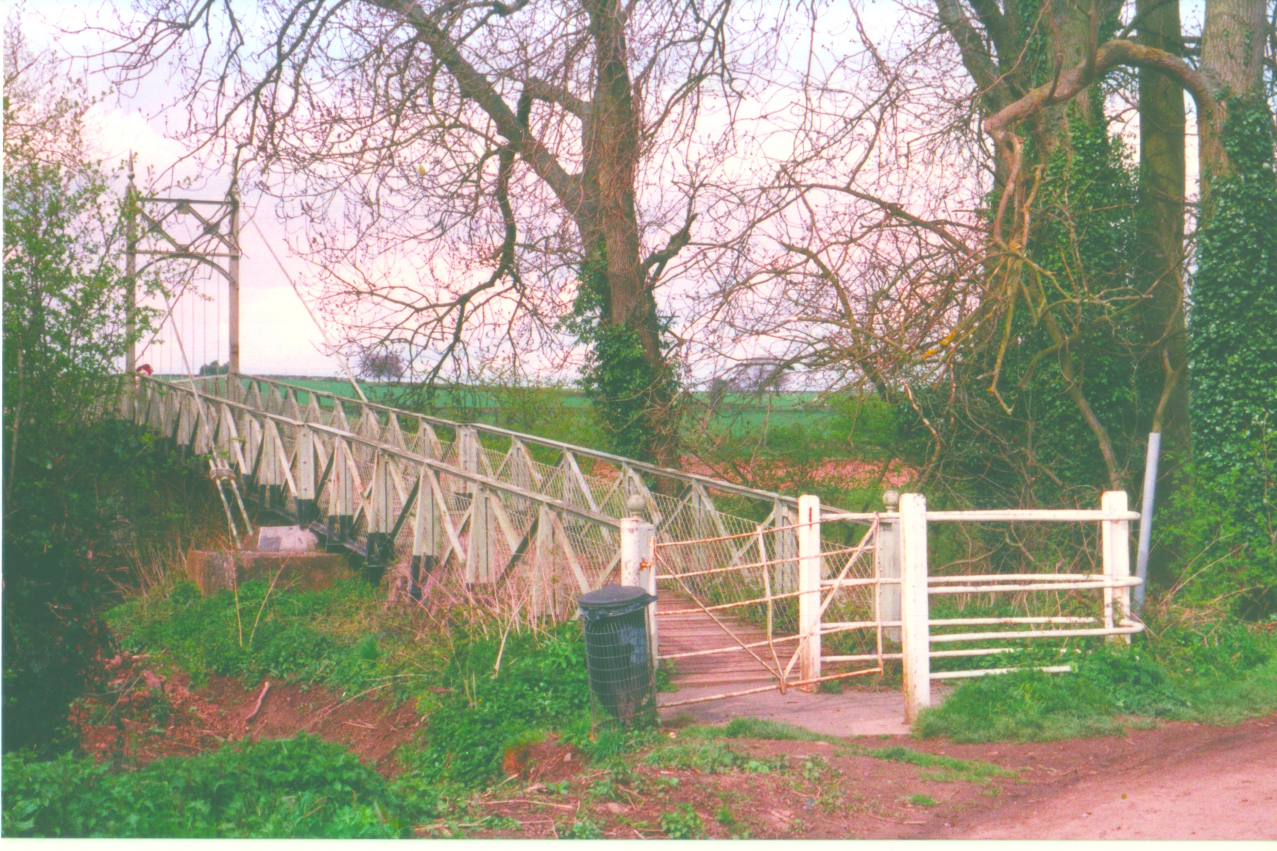 Survivors fans visit the Hole in the Wall bridge, April 2000
